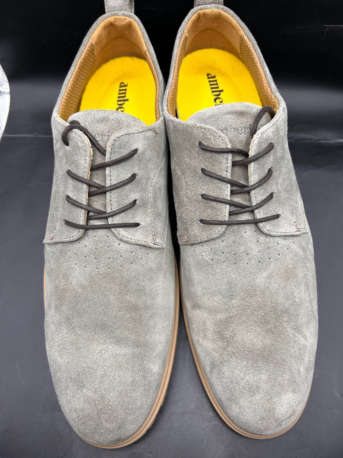 Amberjack Men's Size 13 Grey Suede Derby Oxfords Shoes The Original