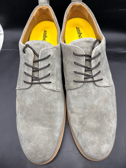 Amberjack Men's Size 13 Grey Suede Derby Oxfords Shoes The Original