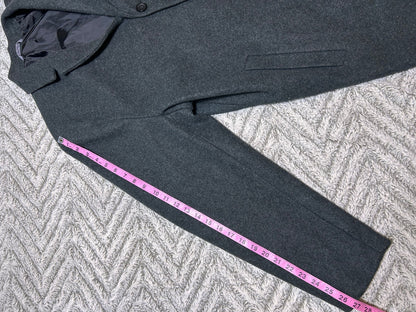 Old Navy Men's XXL Dark Gray Wool Look Overcoat Button Front Coat Jacket