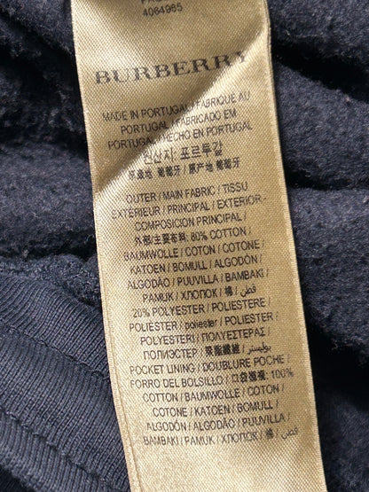Burberry Mens Black Fleece Sweatpants Cotton Blend Joggers Small Hole