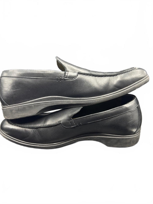 Amberjack Black Leather Slip On Loafers Mens Size 14 M Comfort Dress Shoes