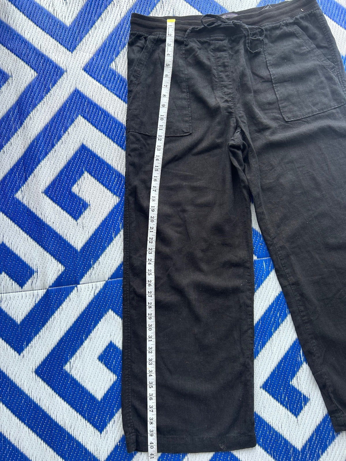 M&S Collection Black Wide Leg Drawstring Pants