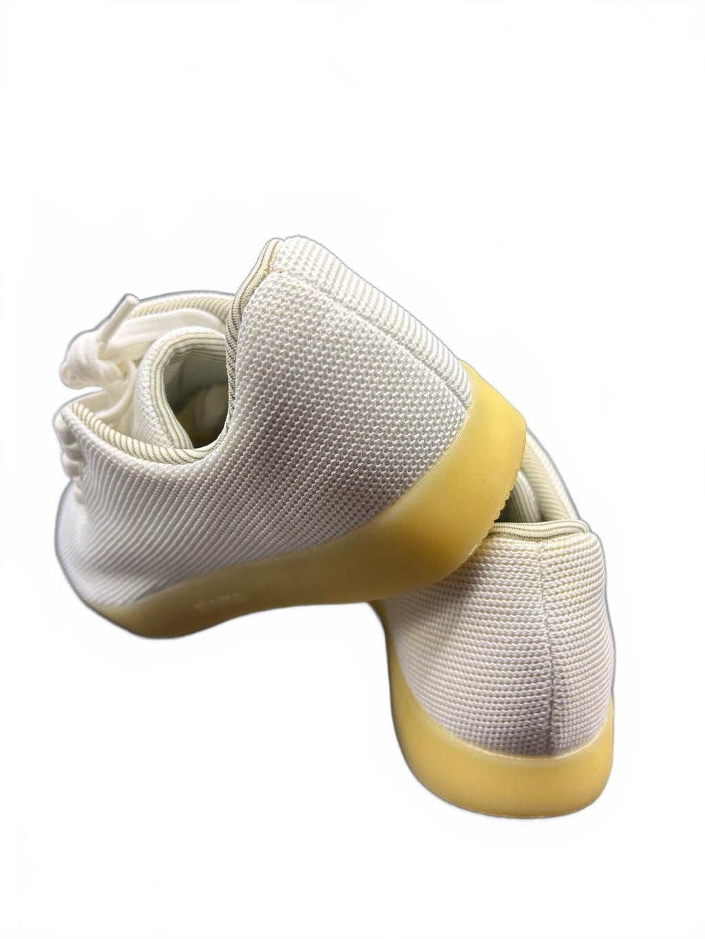 Atoms Model 001 White Yellow Knit Sneakers Size US Women's 5.5 Men's 4 Unisex