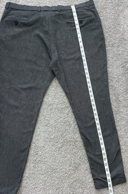Tommy Hilfiger Mens Gray Dress Pants Slim Fit Tailored Trousers Flat Front