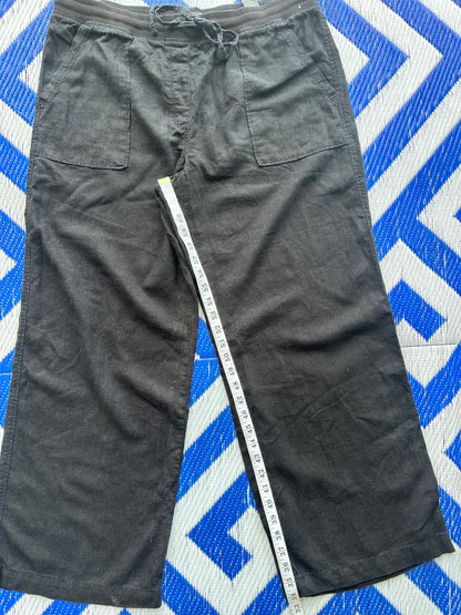 M&S Collection Black Wide Leg Drawstring Pants