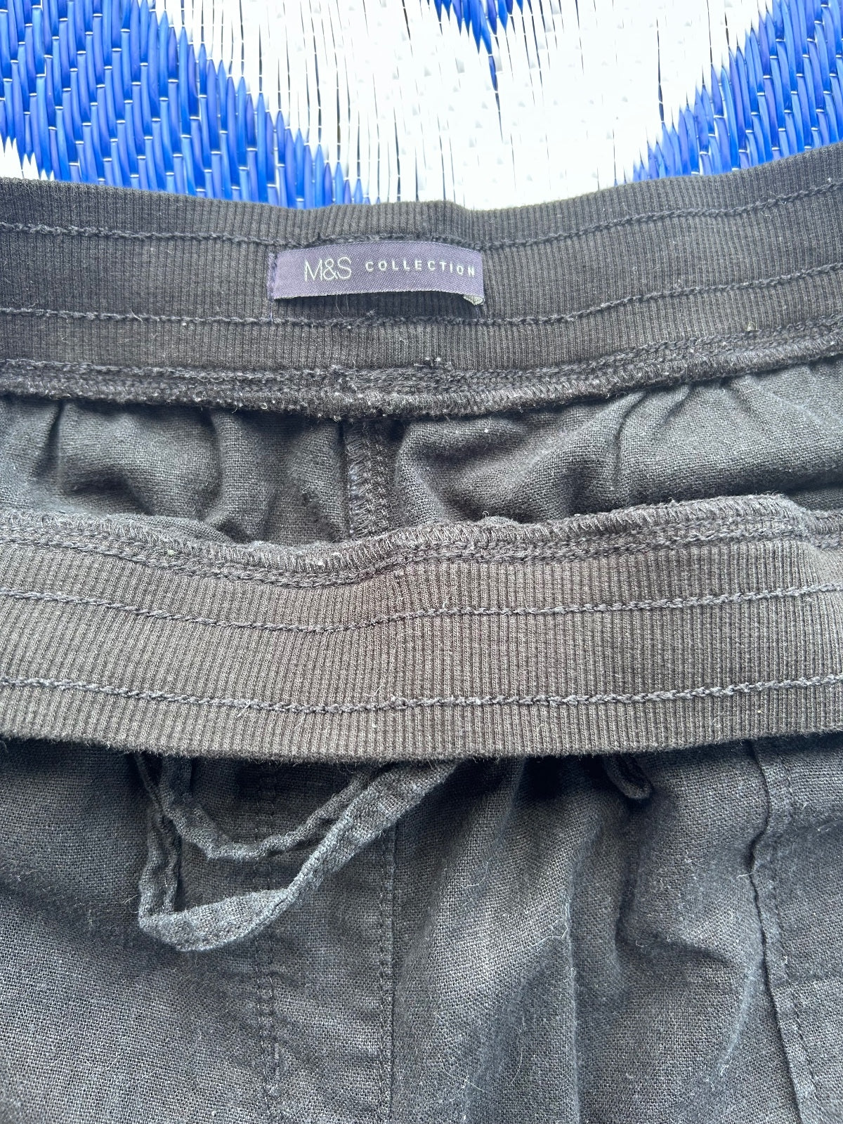 M&S Collection Black Wide Leg Drawstring Pants