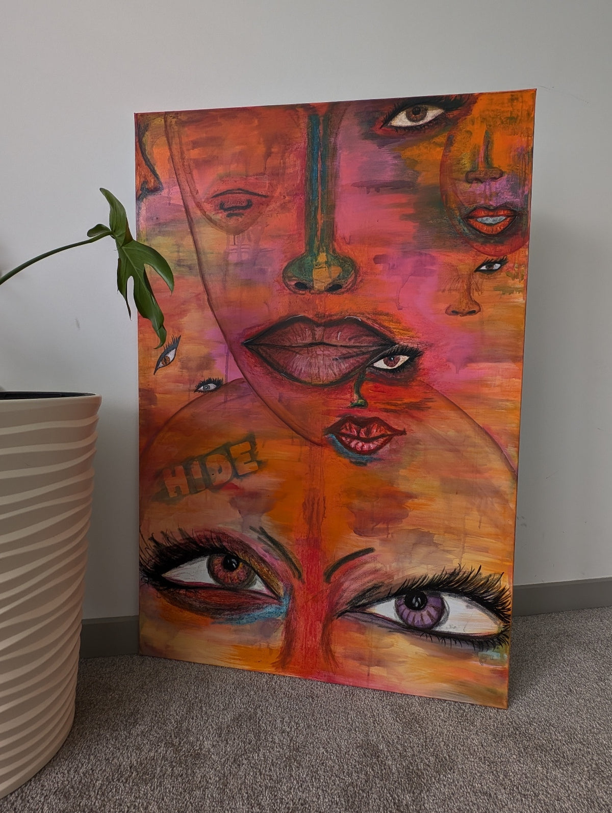 Tiffany Calloway Original Painting "Fury" Large 32x48 Contemporary Abstract Art