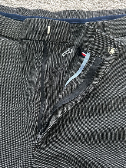 Tommy Hilfiger Mens Gray Dress Pants Slim Fit Tailored Trousers Flat Front