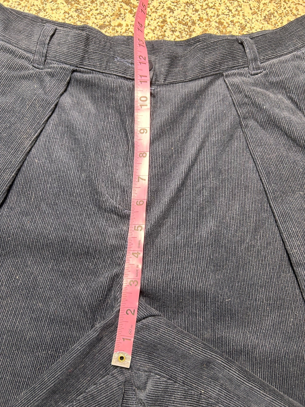 People Tree Organic Cotton Navy Blue Culottes Size 12 Wide Leg Sustainable Pants