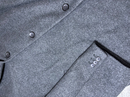 Old Navy Men's XXL Dark Gray Wool Look Overcoat Button Front Coat Jacket