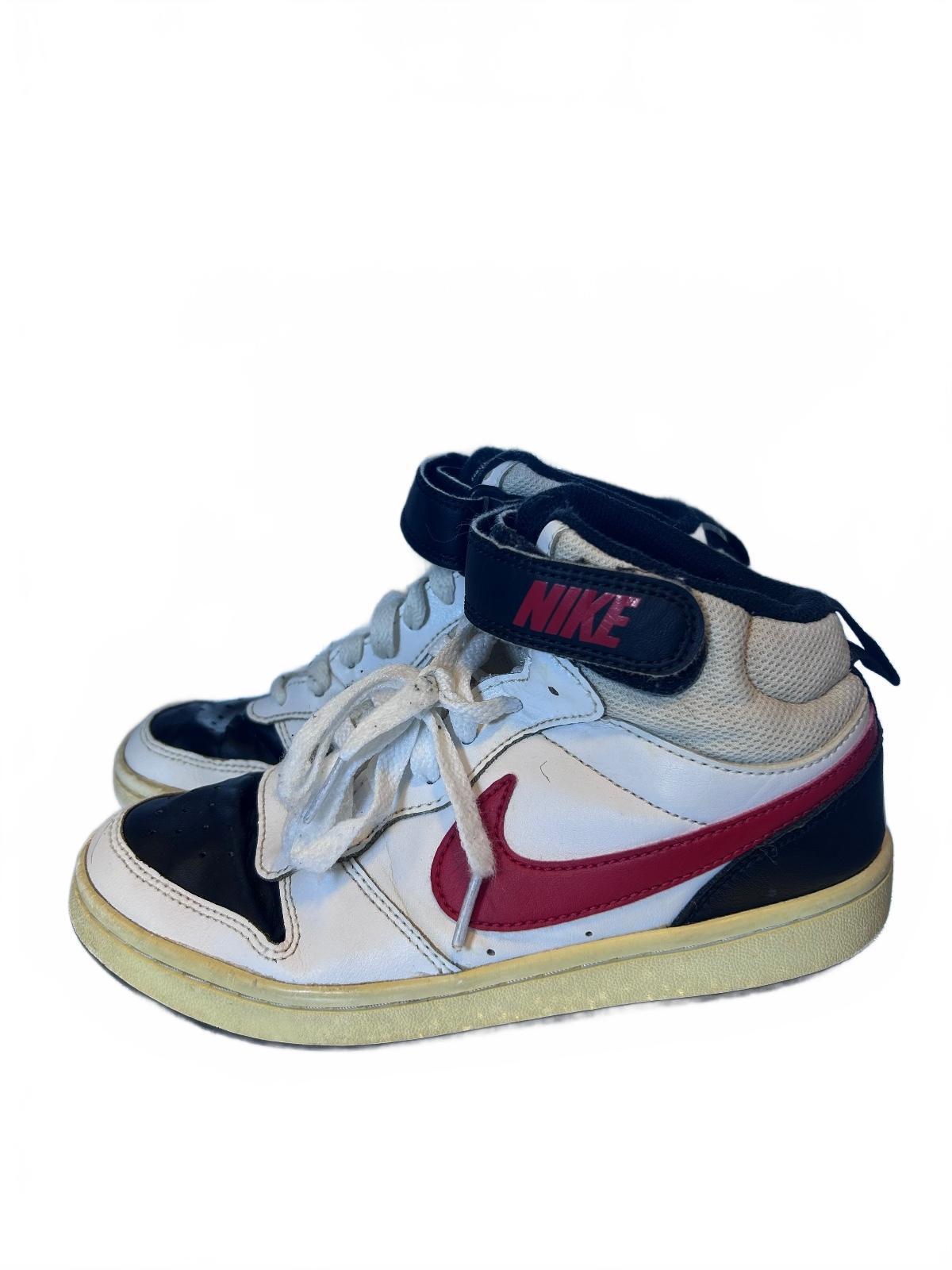 Nike Court Borough Mid 2 GS White University Red Sneakers CD7782-110 Size 4Y