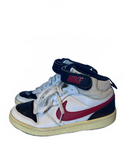 Nike Court Borough Mid 2 GS White University Red Sneakers CD7782-110 Size 4Y