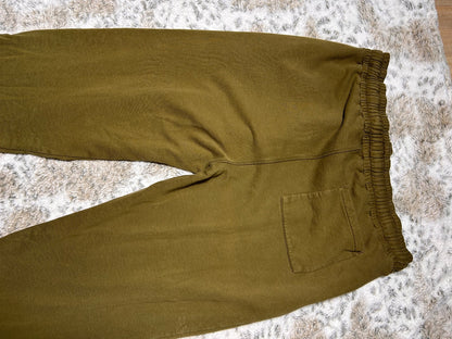 Pact Mens XL Organic Cotton Sweatpants Olive Green Drawstring Lounge Pants -Flaw