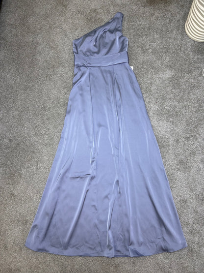 NWT! Azazie Dusty Blue One-Shoulder Dress Size 12 A-Line Floor Length 64”