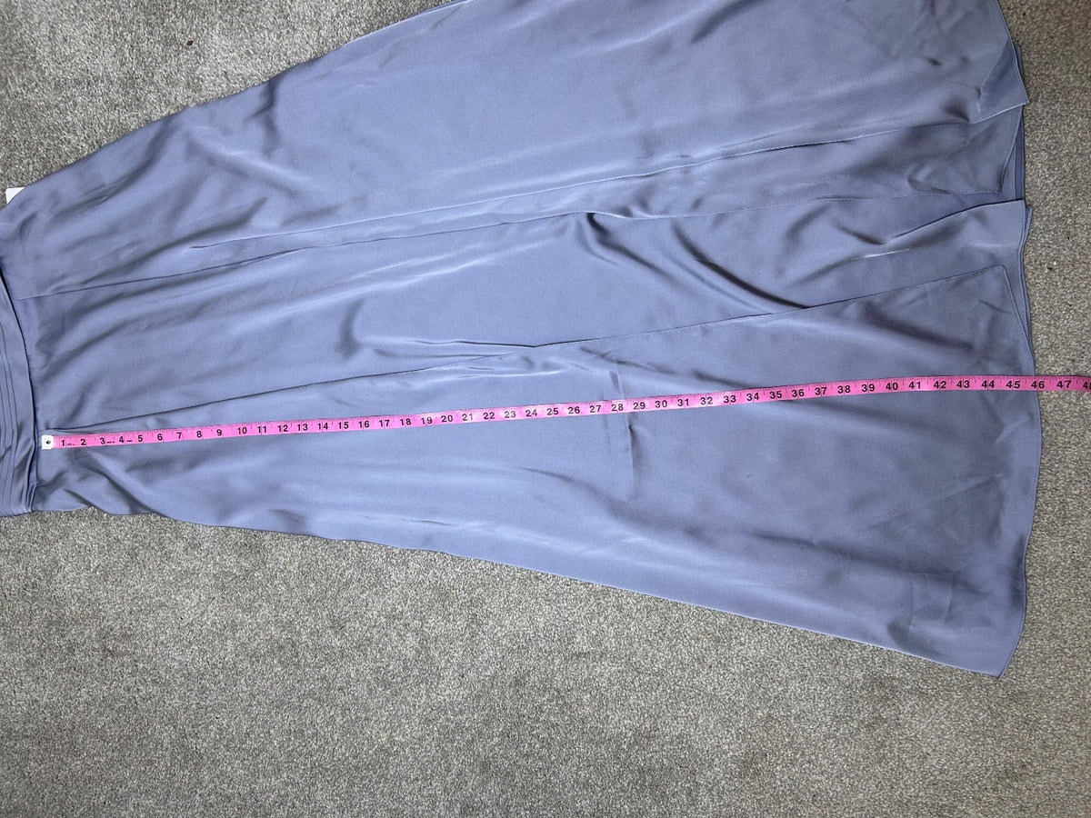 NWT! Azazie Dusty Blue One-Shoulder Dress Size 12 A-Line Floor Length 64”