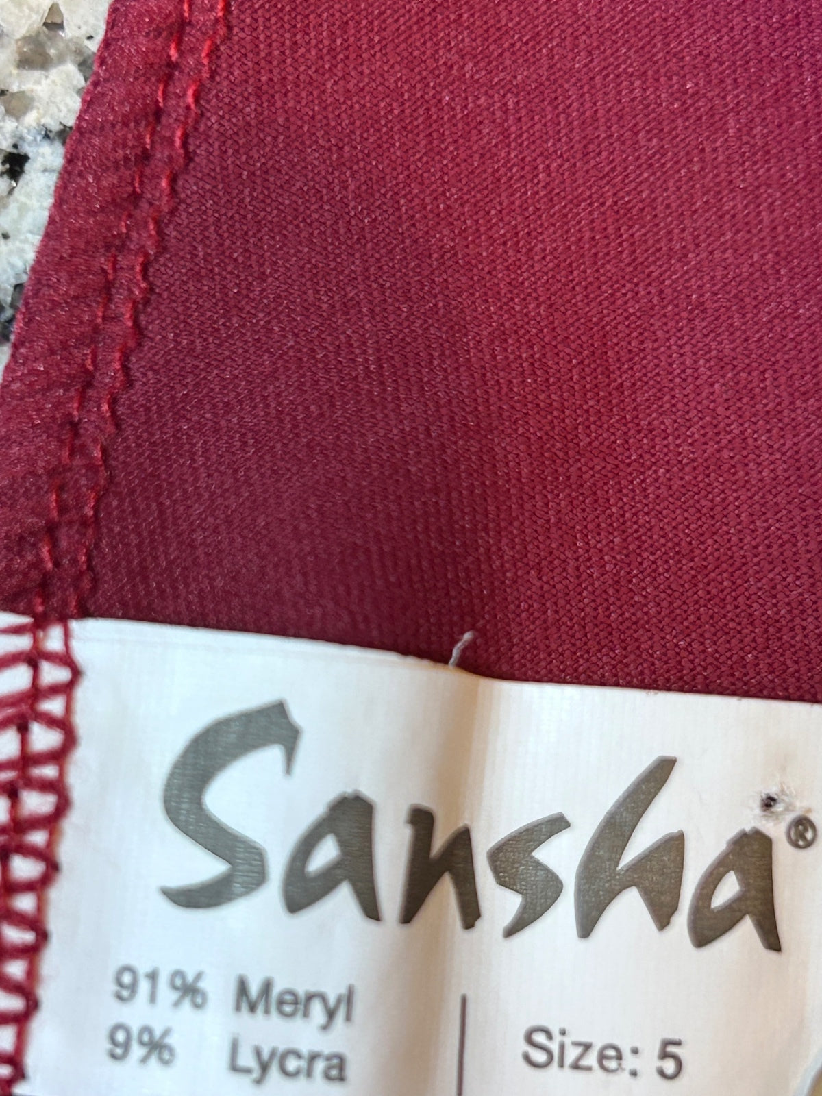 Sansha Burgundy Floral Lace Keyhole Back Dance Leotard Sz 5 Large Adult Ballet