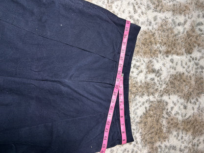 People Tree Organic Cotton Navy Blue Culottes Size 12 Wide Leg Sustainable Pants