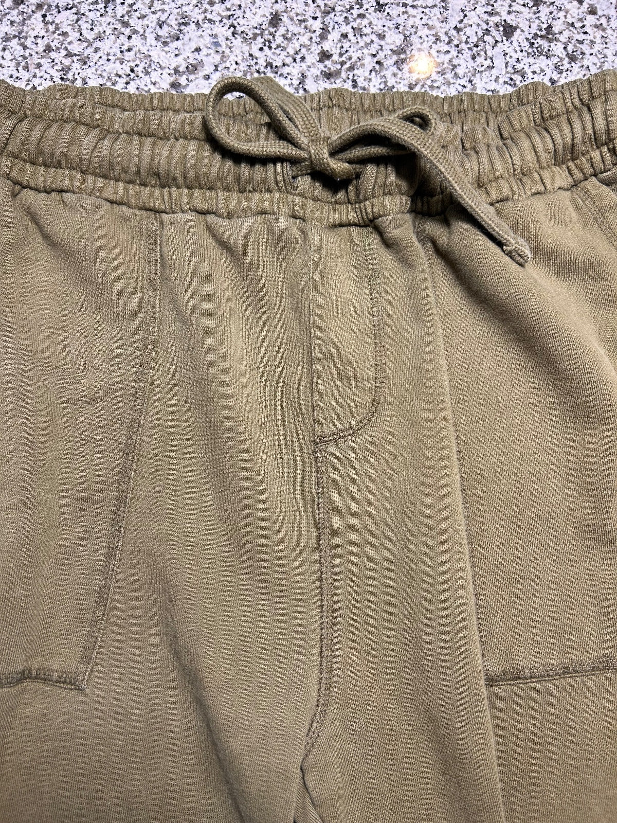 Pact Mens XL Organic Cotton Sweatpants Olive Green Drawstring Lounge Pants -Flaw
