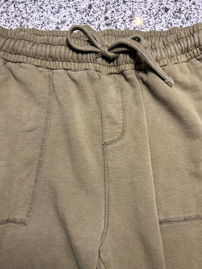 Pact Mens XL Organic Cotton Sweatpants Olive Green Drawstring Lounge Pants -Flaw