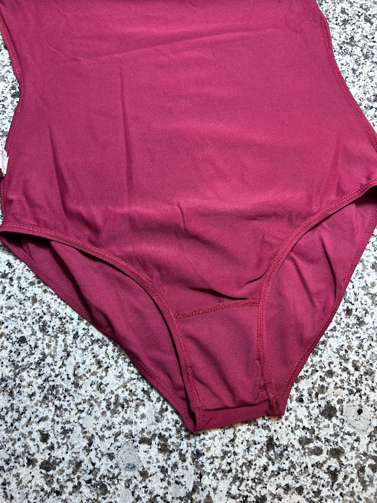 Sansha Burgundy Floral Lace Keyhole Back Dance Leotard Sz 5 Large Adult Ballet
