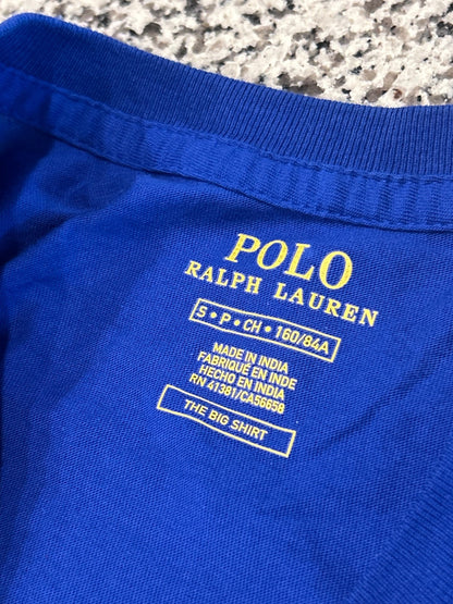 Polo Ralph Lauren Blue Crew Neck T-Shirt with Yellow POLO Logo
