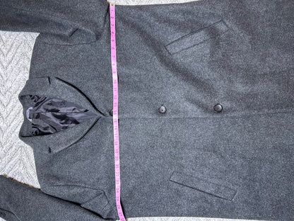 Old Navy Men's XXL Dark Gray Wool Look Overcoat Button Front Coat Jacket