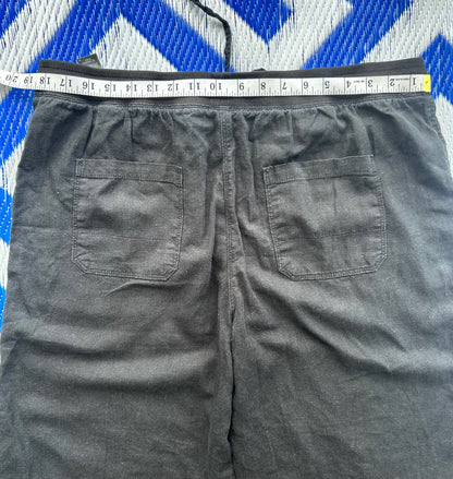 M&S Collection Black Wide Leg Drawstring Pants