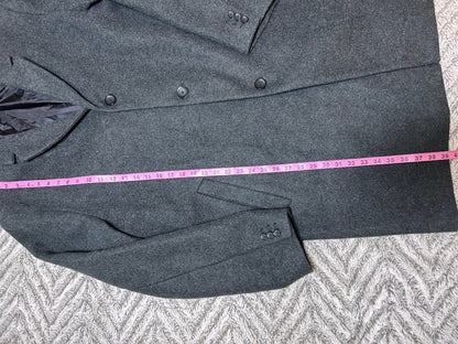 Old Navy Men's XXL Dark Gray Wool Look Overcoat Button Front Coat Jacket