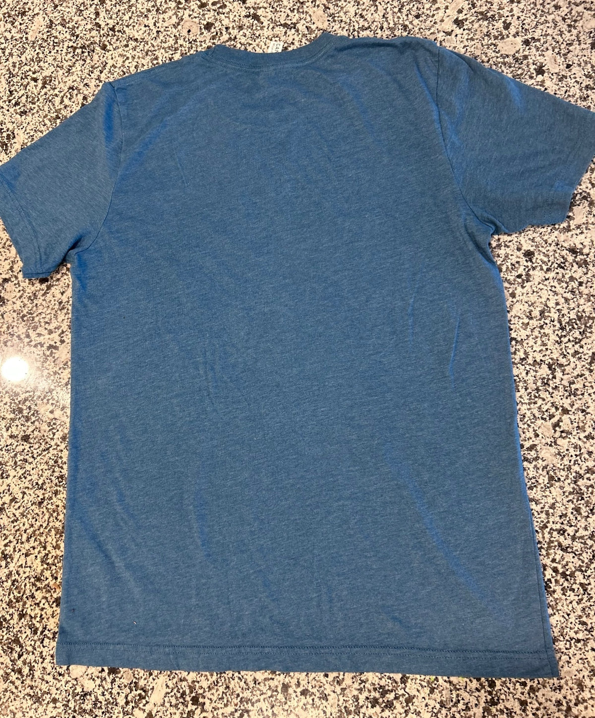 Women's Medium Blue Be Kind Leopard Print Rainbow and 'Be Kind' Graphic T-Shirt