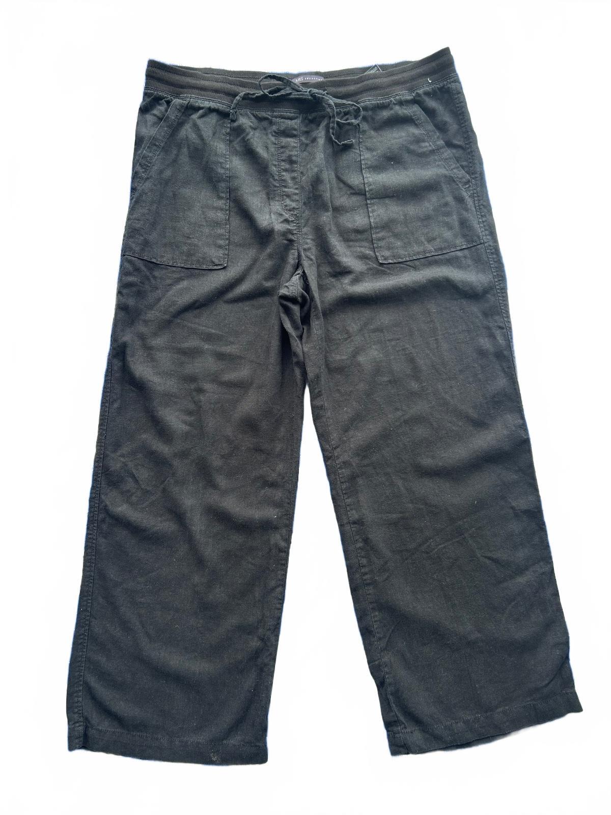 M&S Collection Black Wide Leg Drawstring Pants
