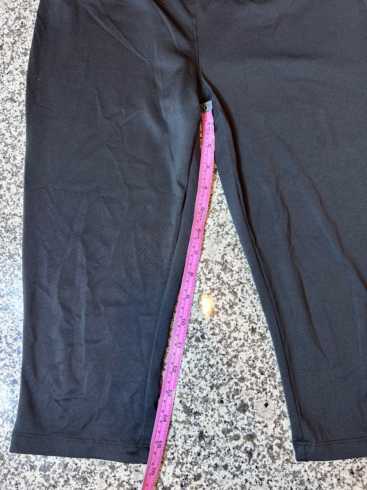 Lot of 2 Women's Black Capri Leggings Set Stretchy Cropped Workout Lounge Pants