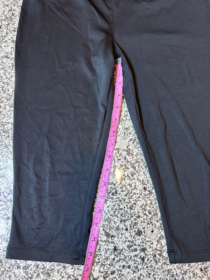Lot of 2 Women's Black Capri Leggings Set Stretchy Cropped Workout Lounge Pants