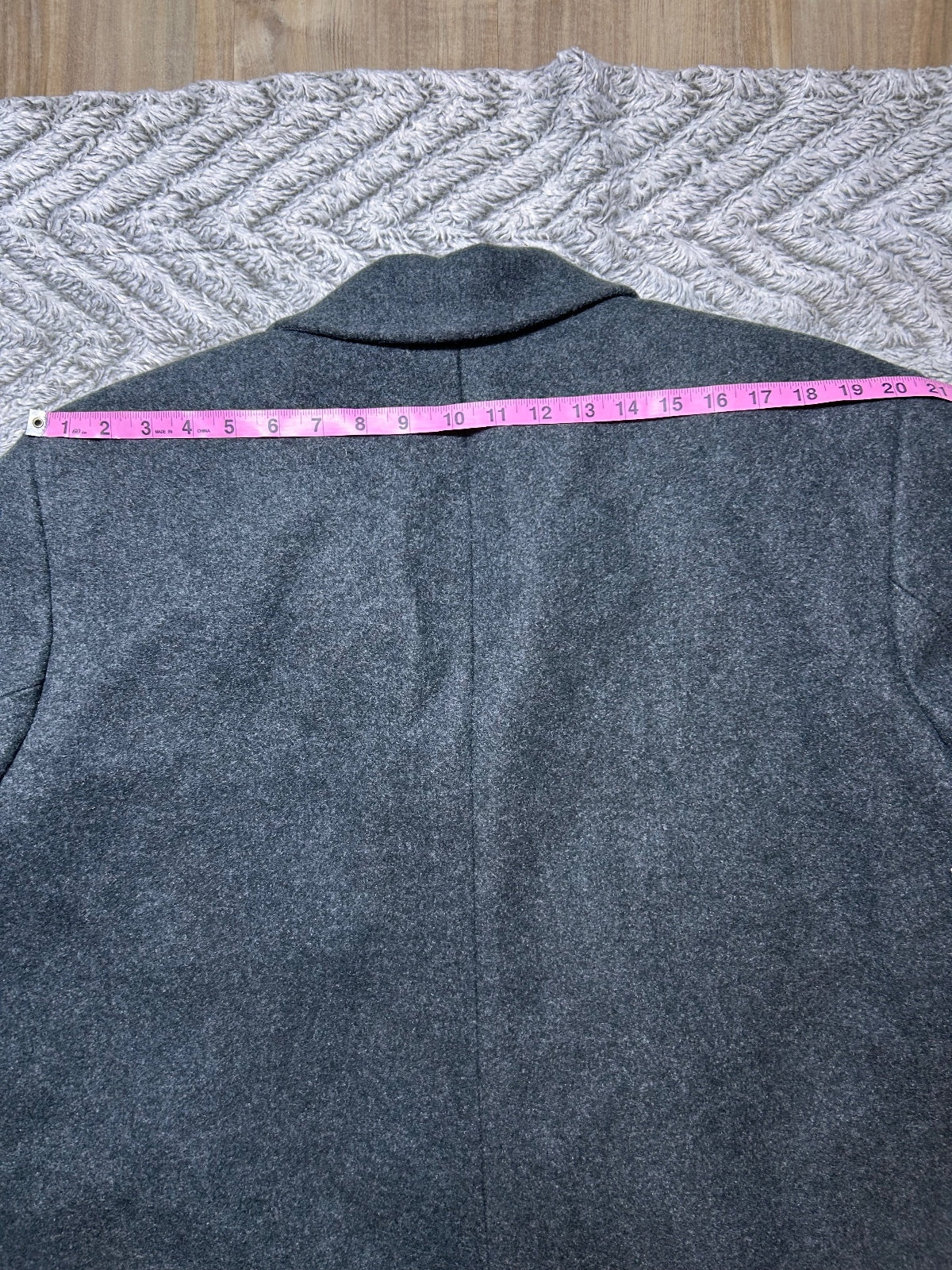 Old Navy Men's XXL Dark Gray Wool Look Overcoat Button Front Coat Jacket