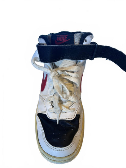 Nike Court Borough Mid 2 GS White University Red Sneakers CD7782-110 Size 4Y