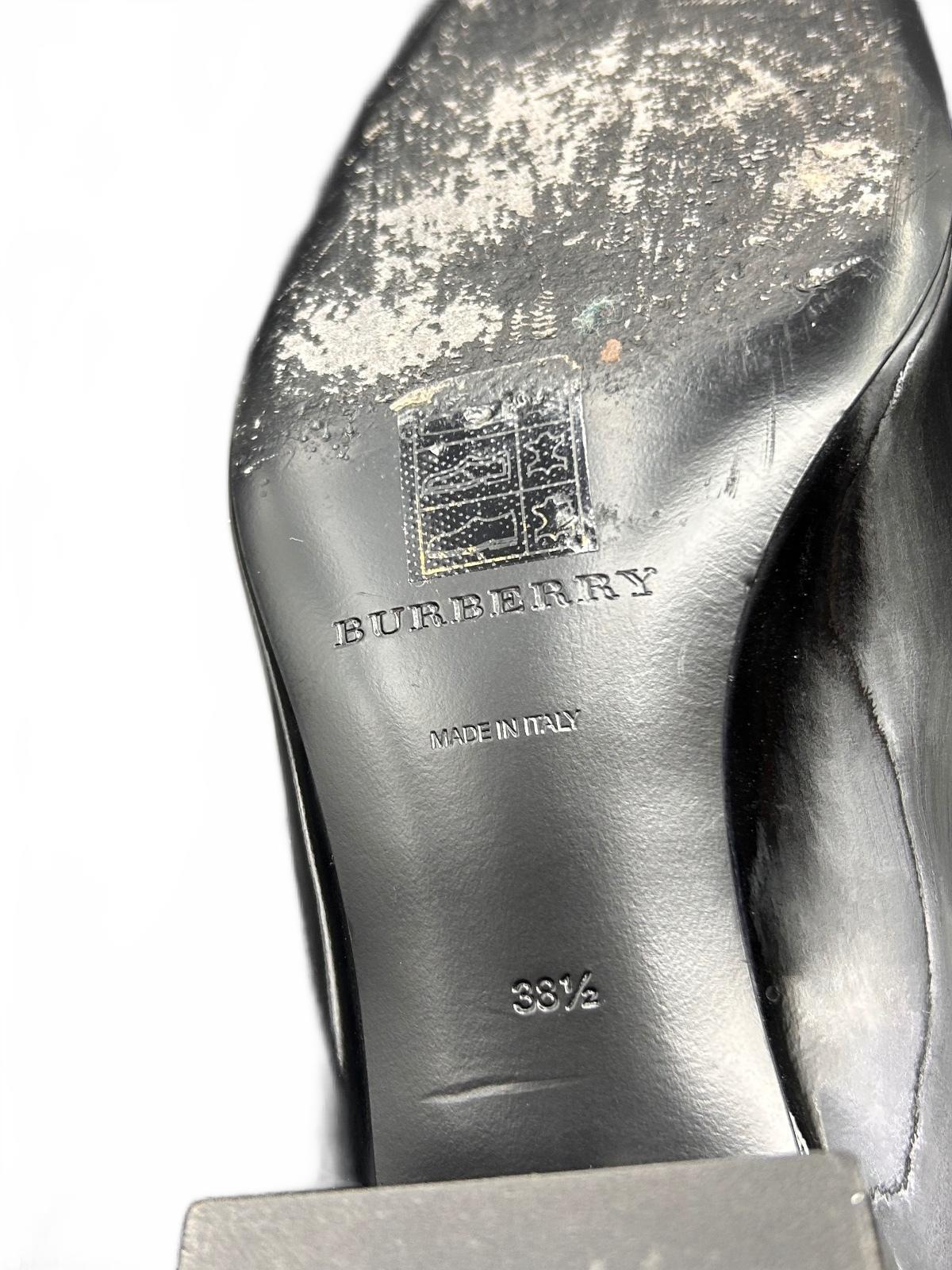 Burberry Women Leather Pumps Heels Shoes Size EU 38 1/2 US 8.5 Italy