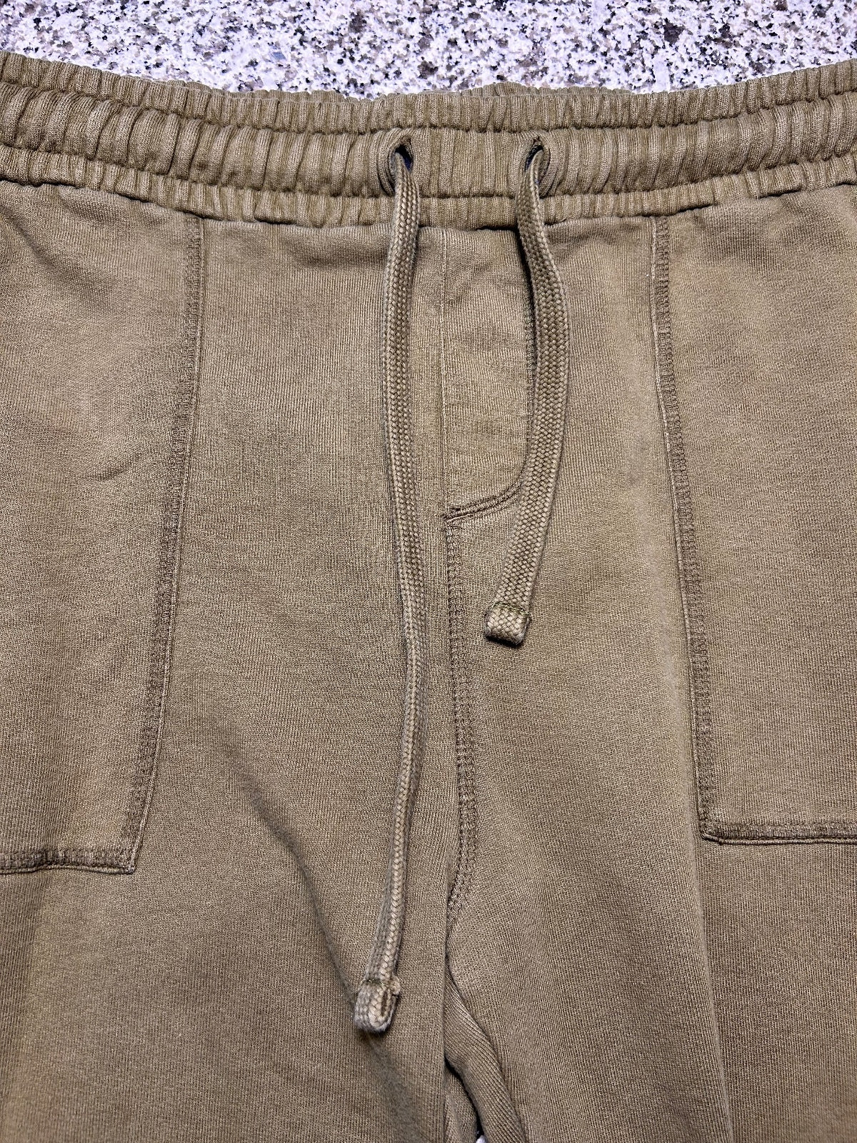 Pact Mens XL Organic Cotton Sweatpants Olive Green Drawstring Lounge Pants -Flaw
