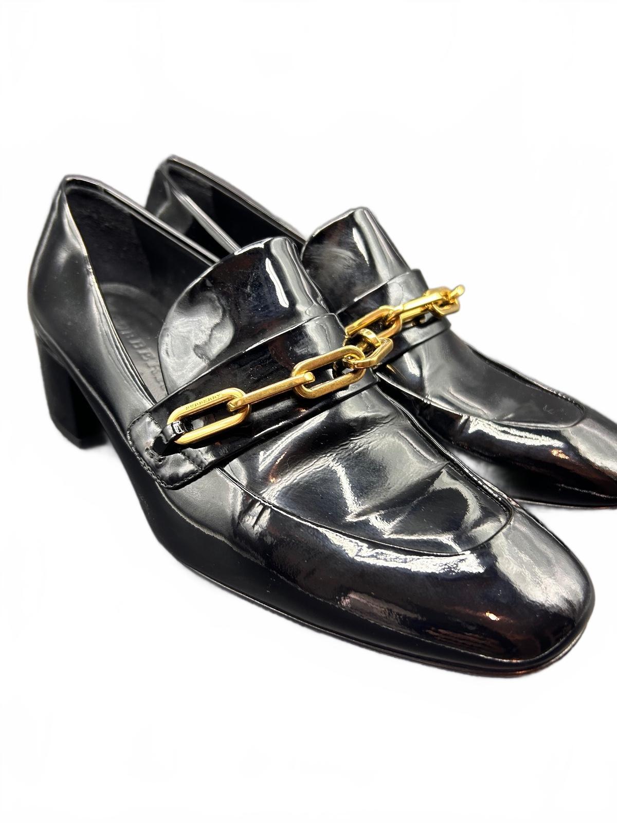 Burberry Women Leather Pumps Heels Shoes Size EU 38 1/2 US 8.5 Italy