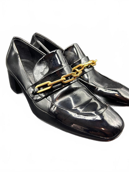 Burberry Women Leather Pumps Heels Shoes Size EU 38 1/2 US 8.5 Italy
