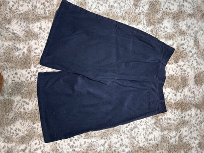 People Tree Organic Cotton Navy Blue Culottes Size 12 Wide Leg Sustainable Pants