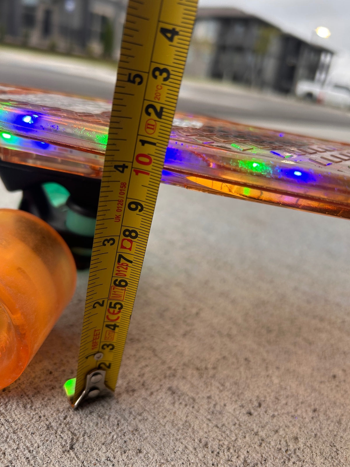 Madd Gear Retro Board 22 In LED Light Up Skateboard Green Orange Penny Cruiser