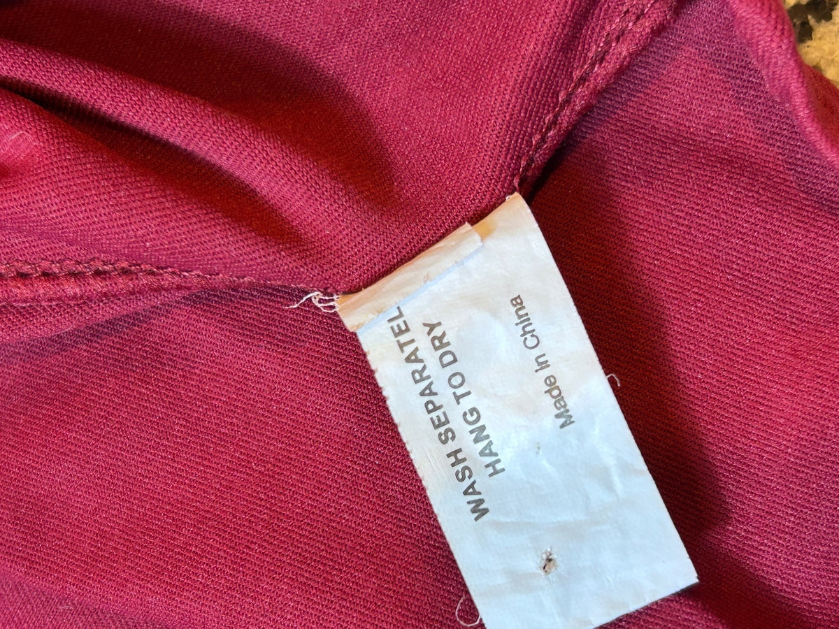 Burgundy Sleeveless Dance Leotard with Lace Collar Detail