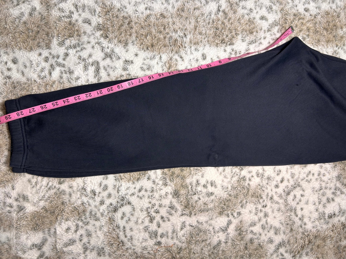 Burberry Mens Black Fleece Sweatpants Cotton Blend Joggers Small Hole