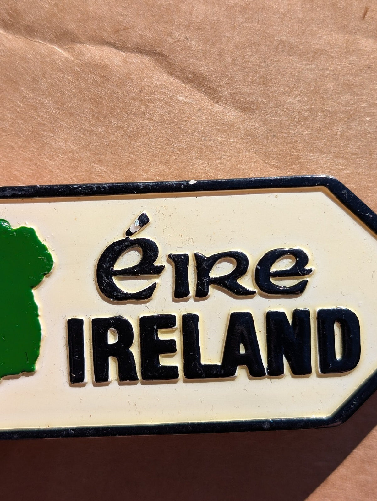 Eire Ireland Map Faux Stone Resin 3D Souvenir Magnet Irish Travel Heritage