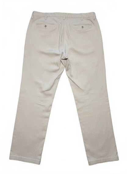 Nautica Mens 40x32 Classic Fit Stretch Chino Pants Off White Cream W40 L32
