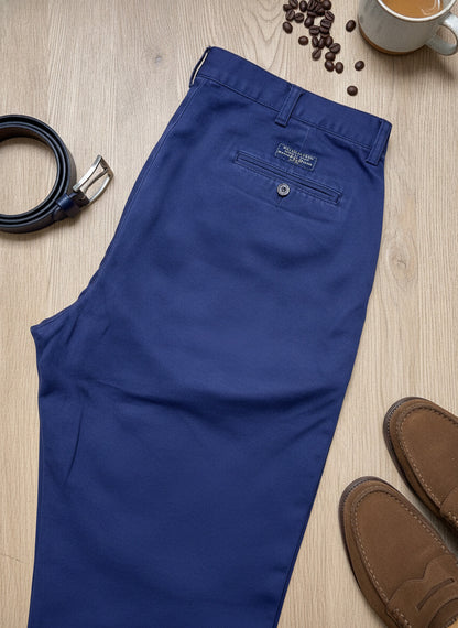 THRIFT| Polo Ralph Lauren M 40W 30L Navy Chino Pants Classic Straight Leg Cotton