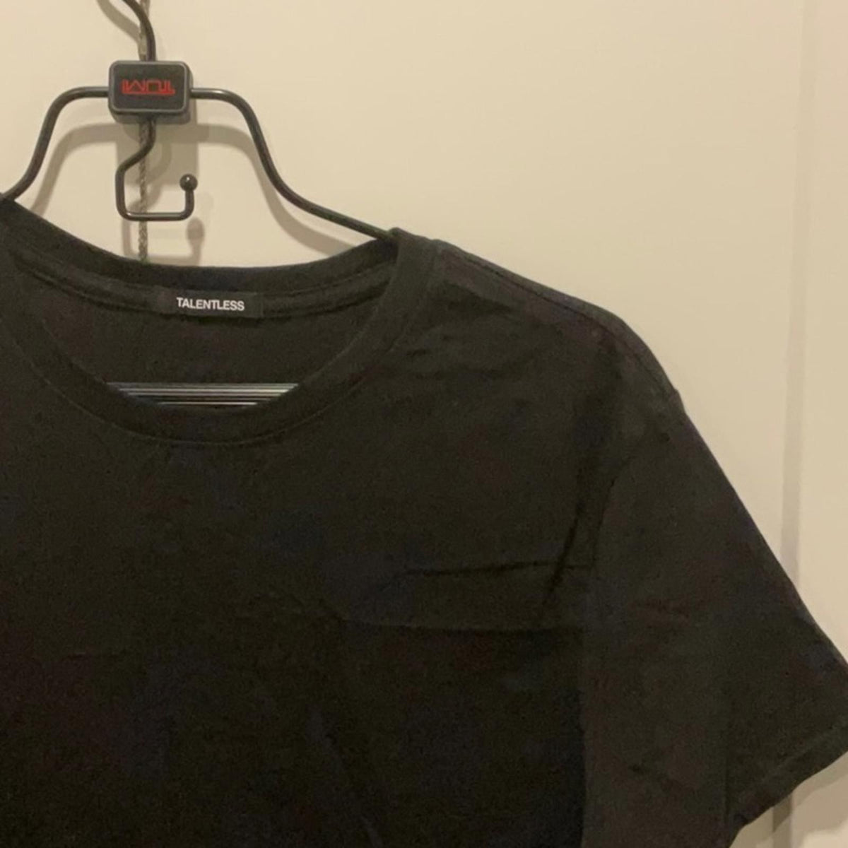TALENTLESS: solid black tshirt size small