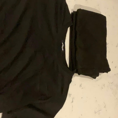 TALENTLESS: solid black tshirt size small