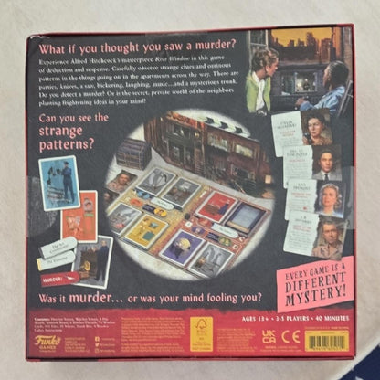 Funko Alfred Hitchcock's Rear Window Board Game New Sealed Murder Mystery