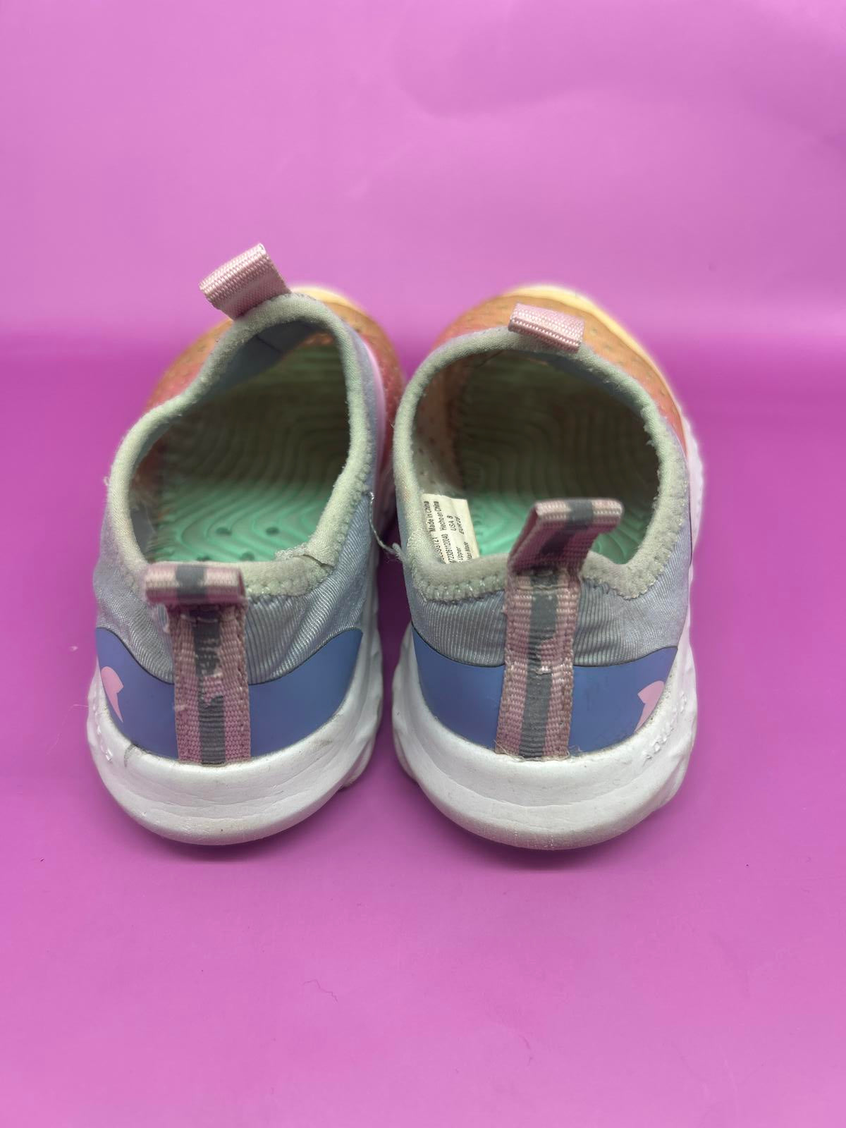 Rugged Shark EVA Water Shoes - Kids/Youth Size 8T - Pastel Pink/Blue