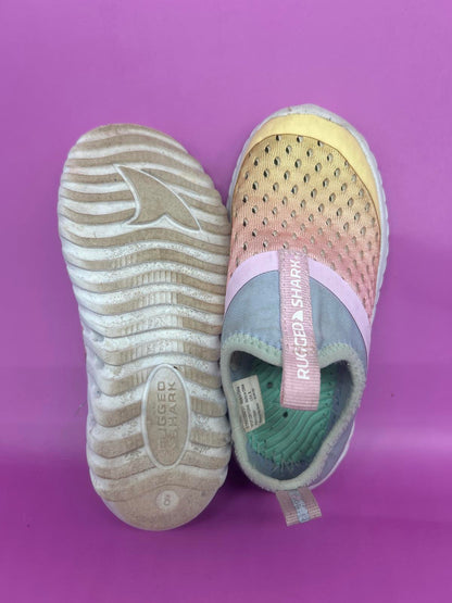 Rugged Shark EVA Water Shoes - Kids/Youth Size 8T - Pastel Pink/Blue